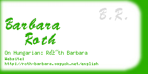 barbara roth business card